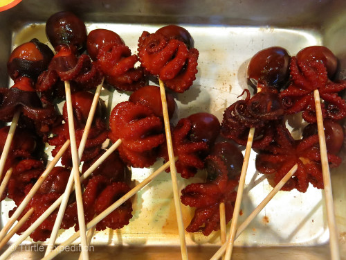 Baby Octopus on skewers.