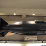 The “Little Boy” atomic bomb was about 3 m, (9.8 ft.), long and weighed about 4 tons. It exploded with the energy of approximately 30,000,000 pounds (13,392 tons) of TNT.