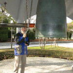 The Bell of Peace was dedicated by Hiroshima Higan-No-Kai. Everyone is encouraged to ring it with a wish for Peace.