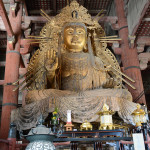 This Buddha was seated to the left of the Great Buddha (Daibutsu) in the Todai-ji Temple in the city of Nara.