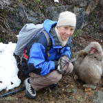 Monika got as close to this cuddling group of snow monkeys as she dared.