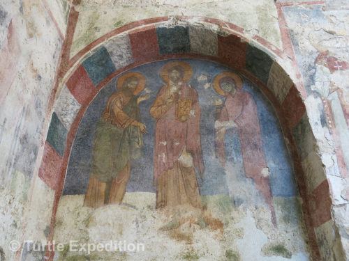 The frescos surviving 800 years in alluvial silt were astounding.