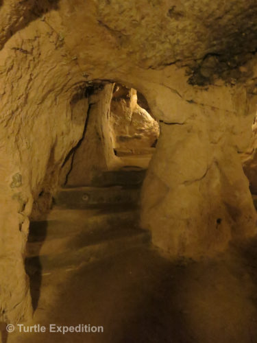 No elevators, only hand carved rock steps.