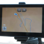 Our Garmin GPS gave us a birds-eye view of the road over Kamchik Pass.
