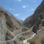 Winding our way up the canyon walls above the Iskandar River, the dirt road had some great views and some interesting hairpin corners.