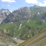 Exiting the tunnel, we got our first glimpse of the snowcapped mountains Tajikistan is famous for.