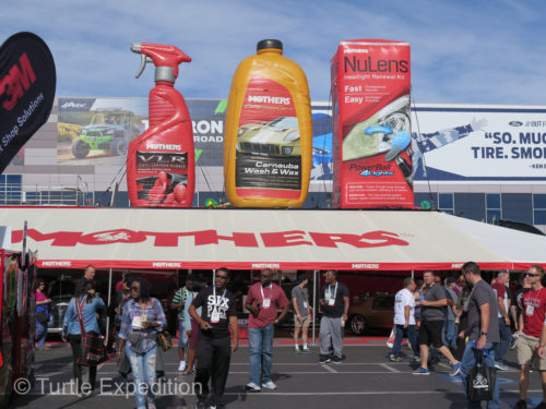 Mothers sponsored a box of cleaning products for every vehicle entered in the SEMA Show.
