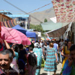 The crowds of shoppers in the outside open market were all looking for the best deal like we were.