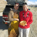 The couple was extremely grateful for our help and presented us with a special piece of “nan”, a typical special bread of the region.