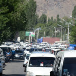 The market-day traffic in Khorog was not a welcome sight. Time to park the truck and walk.