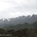 The snowcapped peaks on the horizon left no doubt about the road ahead.