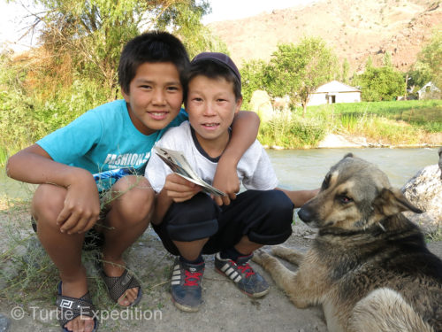 These two friends insisted to have their picture taken and of course, they wanted to see it in the camera.