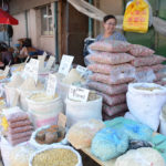 Since people from the countryside come in to buy supplies, you can find huge sacks of any dry goods.