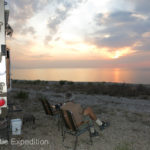 We reached the shore of Ysyk-Köl Lake just in time for the sunset.