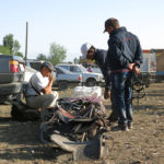 Craftsmen were selling saddles, harnesses, ropes and other farm equipment.