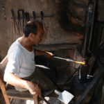 It was interesting to see real blacksmiths working the metal the old traditional way without machinery.