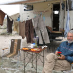 Time for lunch and a cup of coffee while our wash dried in the sun.