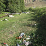 Kyrgyz picnickers all seem to leave their garbage behind.