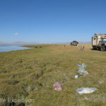 Despite the beauty of this remote area, the local visitors still leave their trash behind.