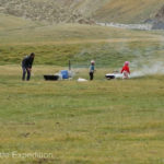 A Kyrgyz family near where we camped was preparing a major picnic.