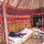 The interior of these home-stay yurts were beautifully decorated and looked very comfortable.