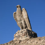 This stone eagle watched over us as we headed south.