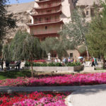 The flower beds in front of the caves were in full bloom.