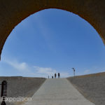 Heading out of the Western Gate into the Gobi desert.