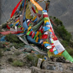 Lots of prayer flags greeted us as we crossed the 3,643 m pass, (11,952 ft). We most definitely had arrived in the Tibetan highlands.