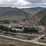 Looking down from our vantage point, the monastic university complex was to our left.