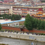 A close-up of the Labrang monastic university.
