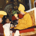 We think this is his Highness, the Dalai Lama who belongs to the Yellow Hat sect. (downloaded from the internet)