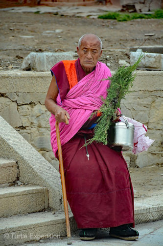 Monks live off donations.