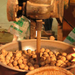 Walnuts being toasted.