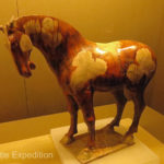 Tri-colored horse excavated from Princess Yongtai’s tomb, Tang Dynasty