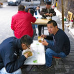 We often wondered why Chinese persist in using children’s chairs and tables at adult cafes.