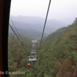 From the main entrance of the Mutianyu section of the Great Wall a gondola whisked us up about 1000 feet to the wall itself.