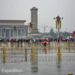 A light rain had cleared much of the smog Beijing is plagued by most of the time.