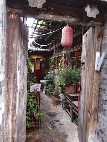 Doors opened up into little courtyards and kitchens. These old homes are where real people work and live.