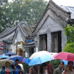 A little rain cleared the air and did not stop tourists and shoppers from exploring the Siheyuans.