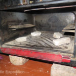 Bread is baked daily in a rickety Russian electric oven, clearly on its last leg.
