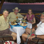 We enjoyed a pretty sunset and dinner at a beach front restaurant with Chris and Suzy Collard.