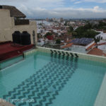 View from the third floor swimming pool at Corona Adobe.