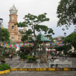 The plaza with its old gazebo was quite charming.