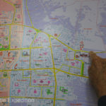 We did have a tourist city map, but of course, it was not in English. No GPS chip.