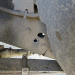 This is where the driver’s side anti-sway bar drop-arm was attached. Grade-8 bolt was missing.
