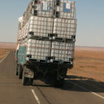 Aside from the occasional herd of sheep, big trucks were the only traffic, and they were not expecting anyone coming up behind them.