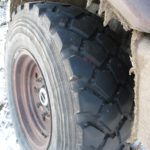 Our Michelin XZL tires still had plenty of grip for the snow and mud ahead.