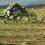 This strange valley of random rock outcrops was as interesting to us as it was the for the hawk sunning himself.