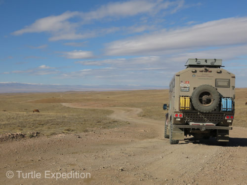 When there were hills the track just wandered in and out of the valleys. It was an overland travelers dream road.